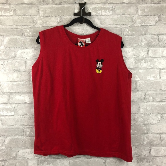 VINTAGE Mickey Inc Red Embroidered Tank - Picture 1 of 5